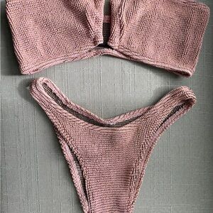 bond-eye Textured Pink Bikini